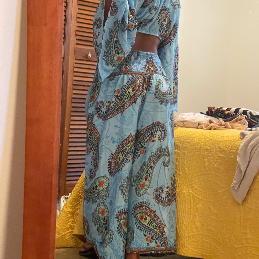 Blue Patterned Women's combination